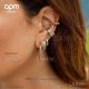 AAA Fake APM Monaco Yellow Gold Multi-color Diamond Earrings (5)_th.jpg